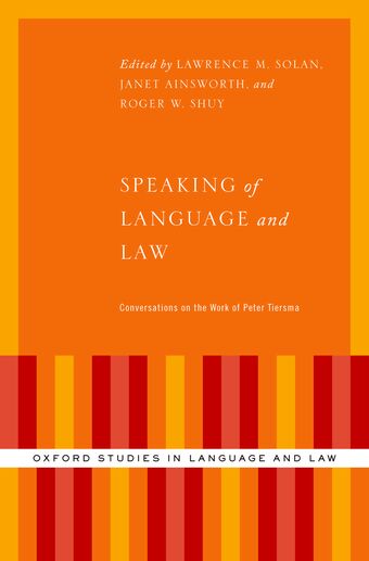 Speaking of Language and Law book cover