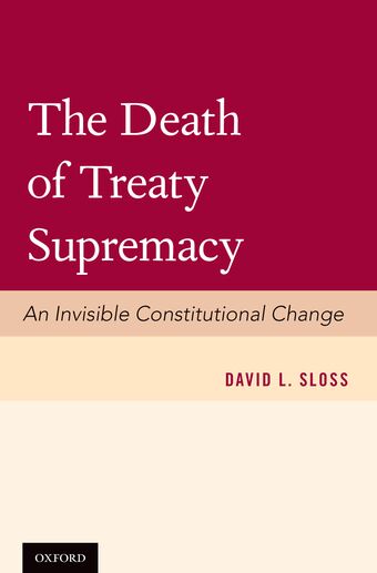 The Death of Treaty Supremacy book cover