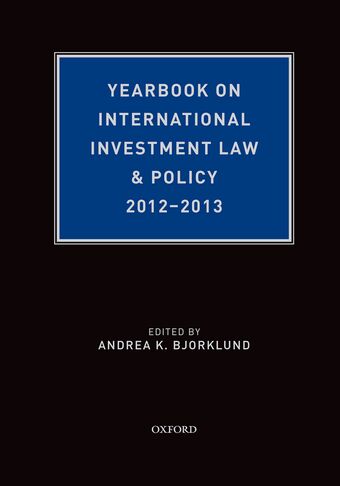 Yearbook on International Investment Law and Policy 2012-2013 book cover