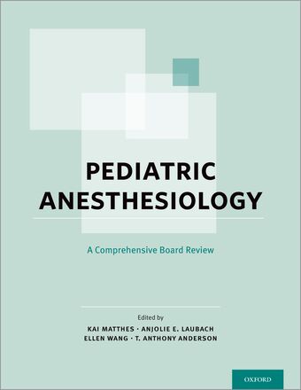 Pediatric Anesthesiology book cover