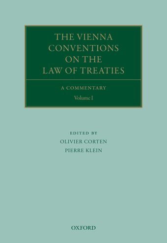 The Vienna Conventions on the Law of Treaties book cover