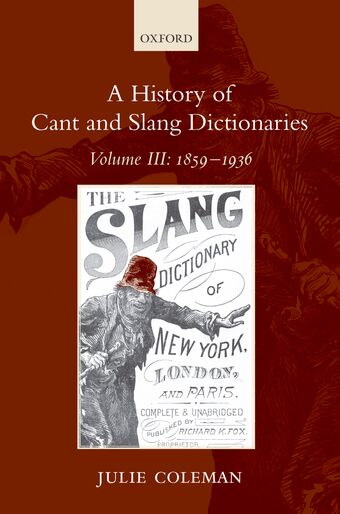 A History of Cant and Slang Dictionaries book cover