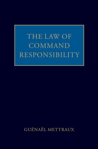The Law of Command Responsibility book cover