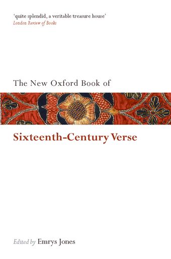 The New Oxford Book of Sixteenth-Century Verse book cover