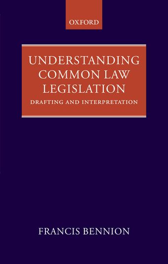 Understanding Common Law Legislation book cover