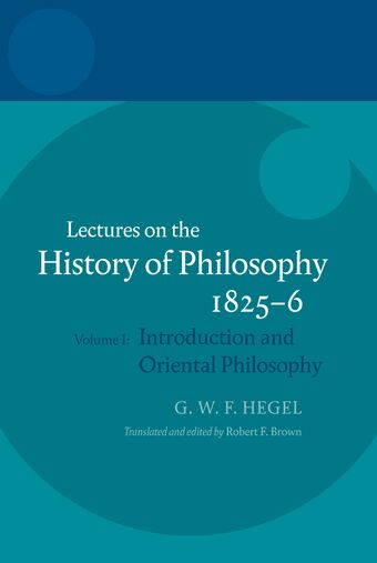 Lectures on the History of Philosophy 1825-6 book cover
