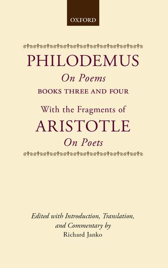 Philodemus, On Poems, Books 3-4 book cover