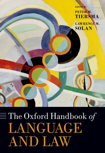 The Oxford Handbook of Language and Law book cover