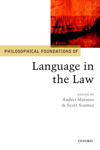 Philosophical Foundations of Language in the Law book cover