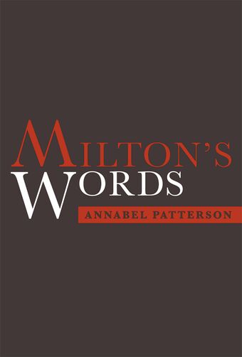 Milton's Words book cover