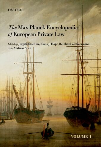 The Max Planck Encyclopedia of European Private Law book cover