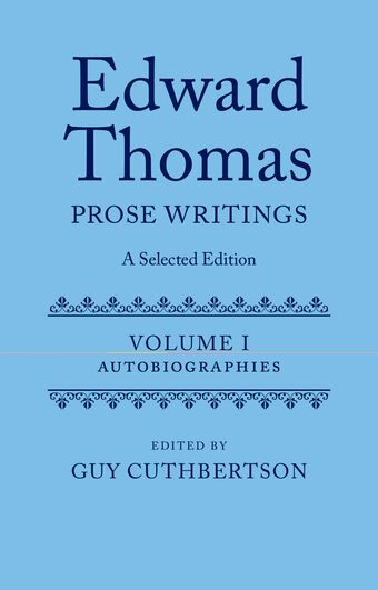 Edward Thomas: Prose Writings: A Selected Edition book cover