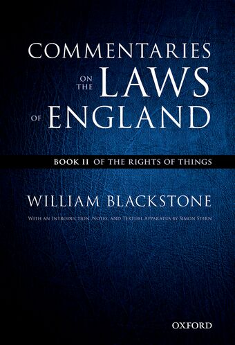 The Oxford Edition of Blackstone book cover