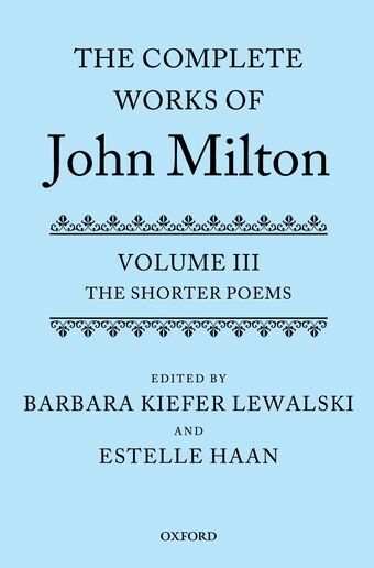 The Complete Works of John Milton: Volume III book cover