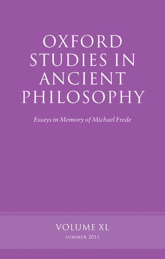 Oxford Studies in Ancient Philosophy book cover