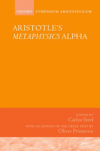 Aristotle's Metaphysics Alpha book cover