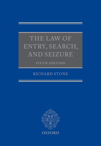 The Law of Entry, Search, and Seizure book cover
