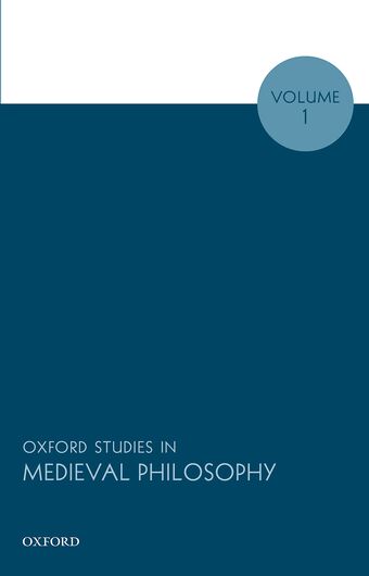 Oxford Studies in Medieval Philosophy book cover