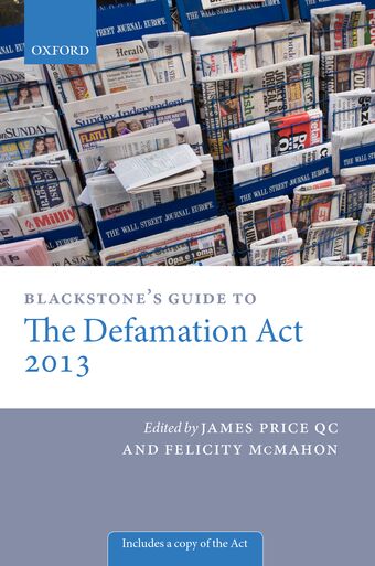 Blackstone's Guide to the Defamation Act book cover