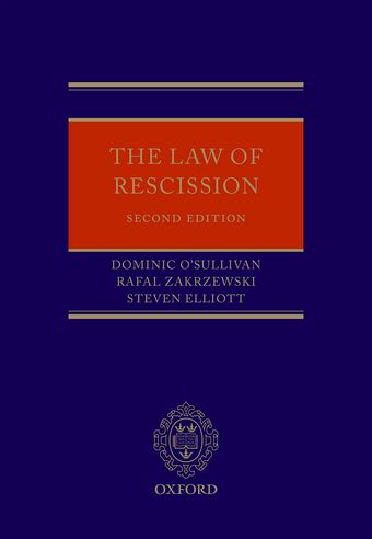 The Law of Rescission book cover