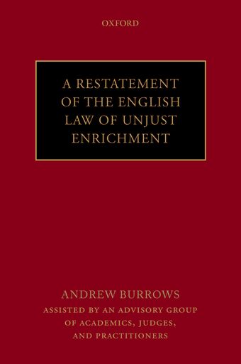 A Restatement of the English Law of Unjust Enrichment book cover