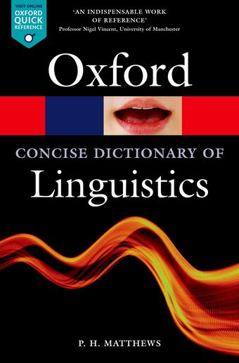 The Concise Oxford Dictionary of Linguistics book cover
