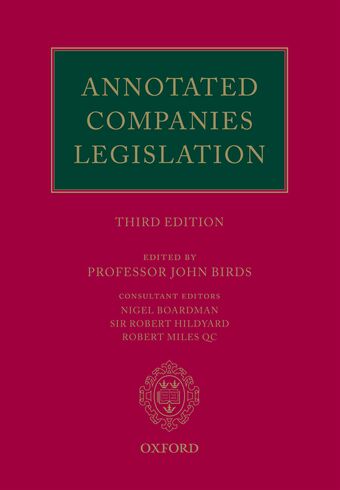Annotated Companies Legislation book cover
