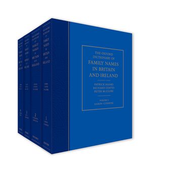 The Oxford Dictionary of Family Names in Britain and Ireland book cover