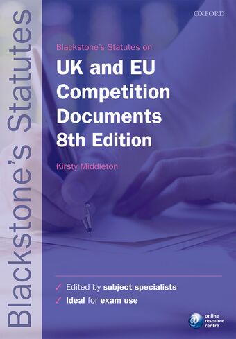Blackstone's UK and EU Competition Documents book cover
