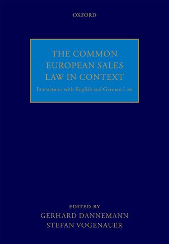 The Common European Sales Law in Context book cover