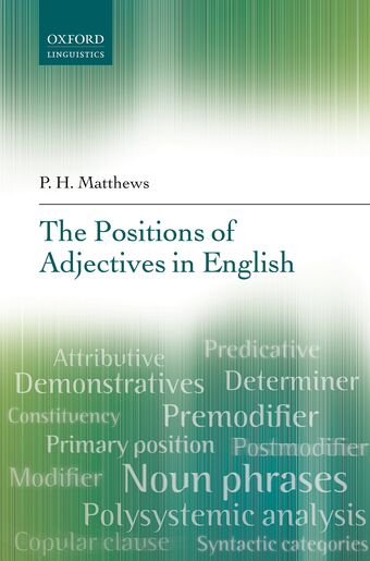 The Positions of Adjectives in English book cover