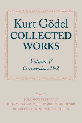 Kurt Godel Collected Works: Volume V book cover