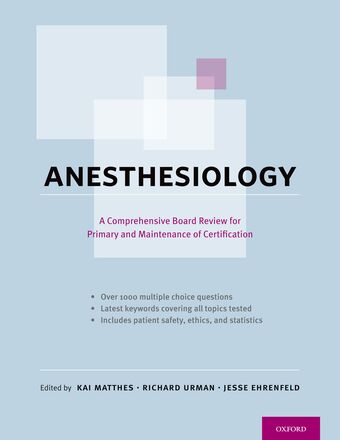 Anesthesiology book cover