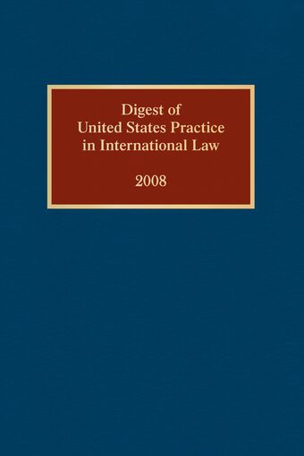 Digest of United States Practice in International Law, 2008 book cover