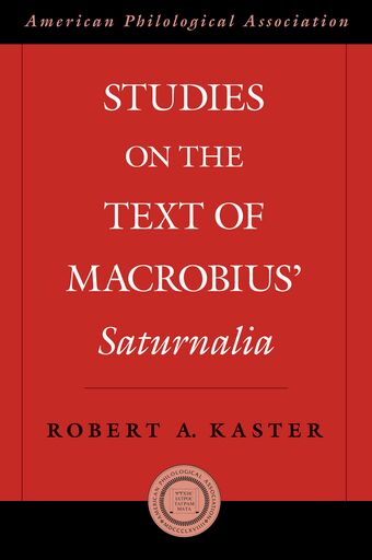 Studies on the Text of Macrobius' Saturnalia book cover
