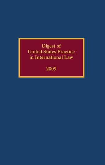 Digest of United States Practice in International Law, 2009 book cover