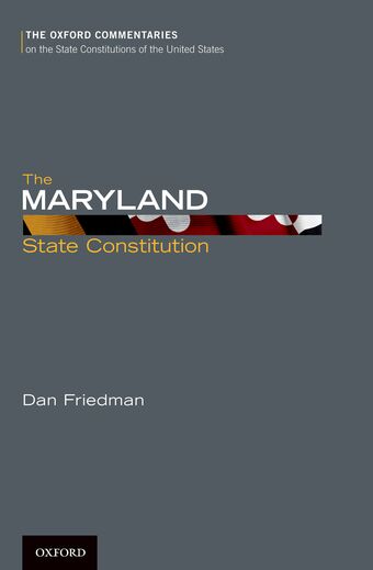 The Maryland State Constitution book cover