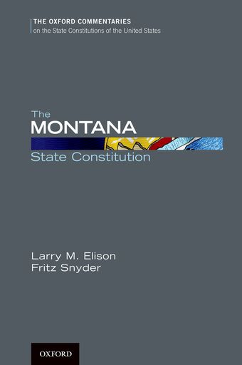The Montana State Constitution book cover