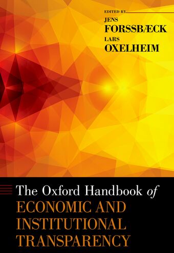 The Oxford Handbook of Economic and Institutional Transparency book cover