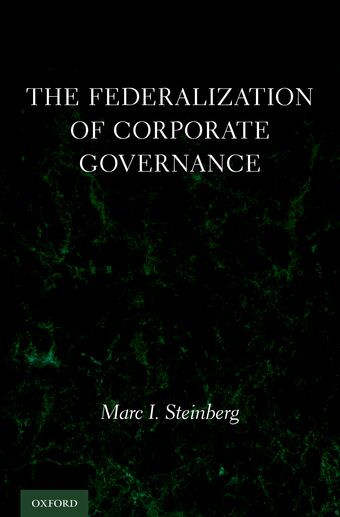 The Federalization of Corporate Governance book cover