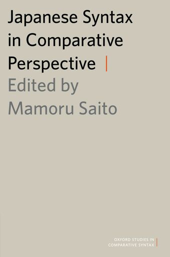 Japanese Syntax in Comparative Perspective book cover