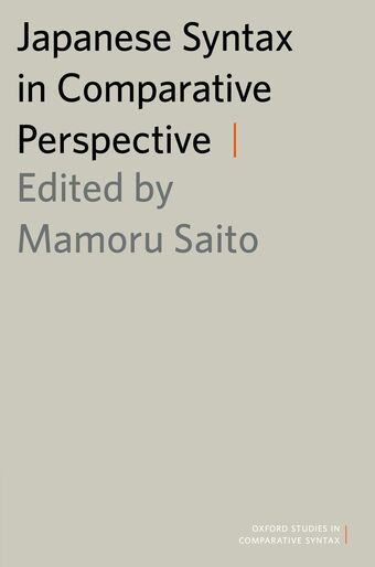 Japanese Syntax in Comparative Perspective book cover