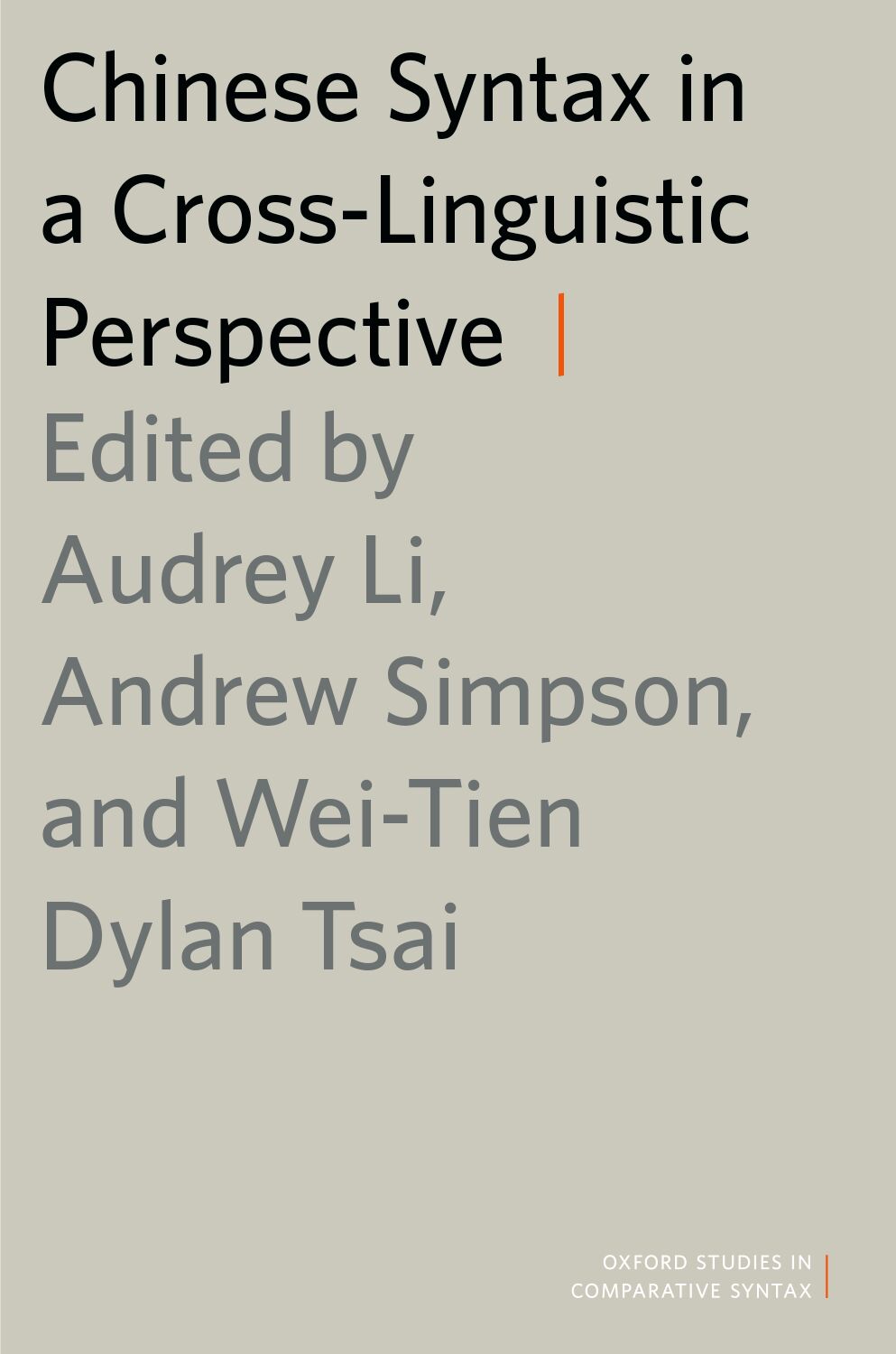 Chinese Syntax in a Cross-Linguistic Perspective book cover