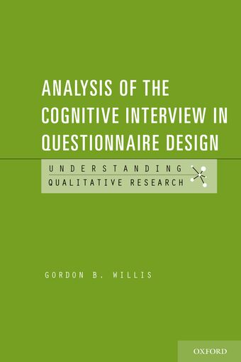 Analysis of the Cognitive Interview in Questionnaire Design book cover