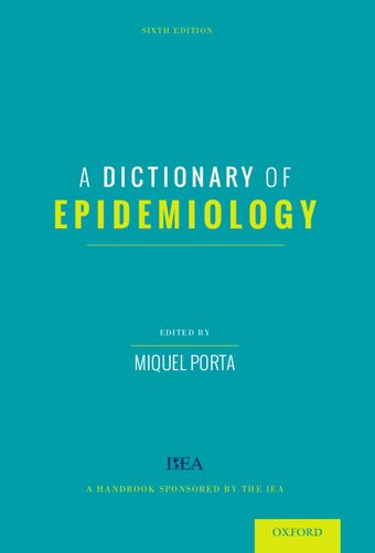 A Dictionary of Epidemiology book cover