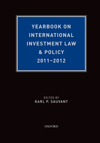 Yearbook on International Investment Law & Policy 2011-2012 book cover