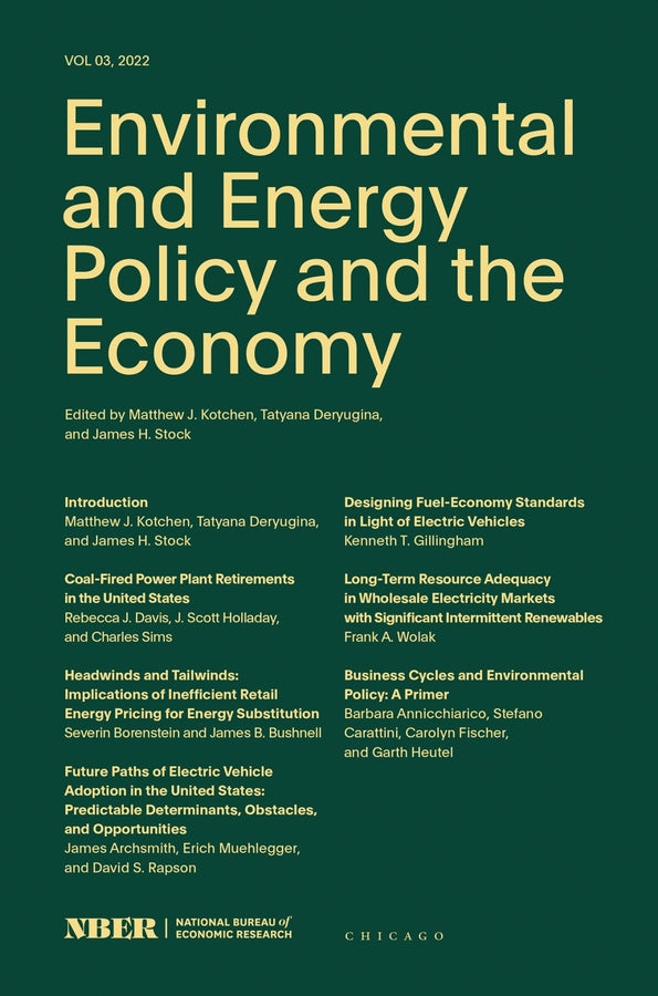 NBER-Environmental and Energy Policy and the Economy cover