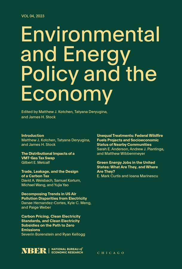 NBER-Environmental and Energy Policy and the Economy cover