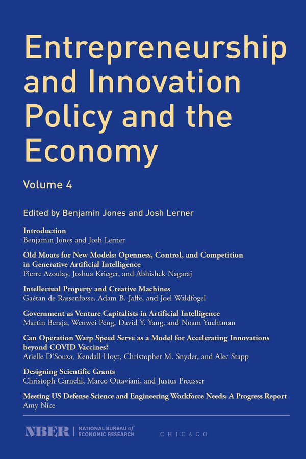 NBER-Entrepreneurship and Innovation Policy and the Economy cover