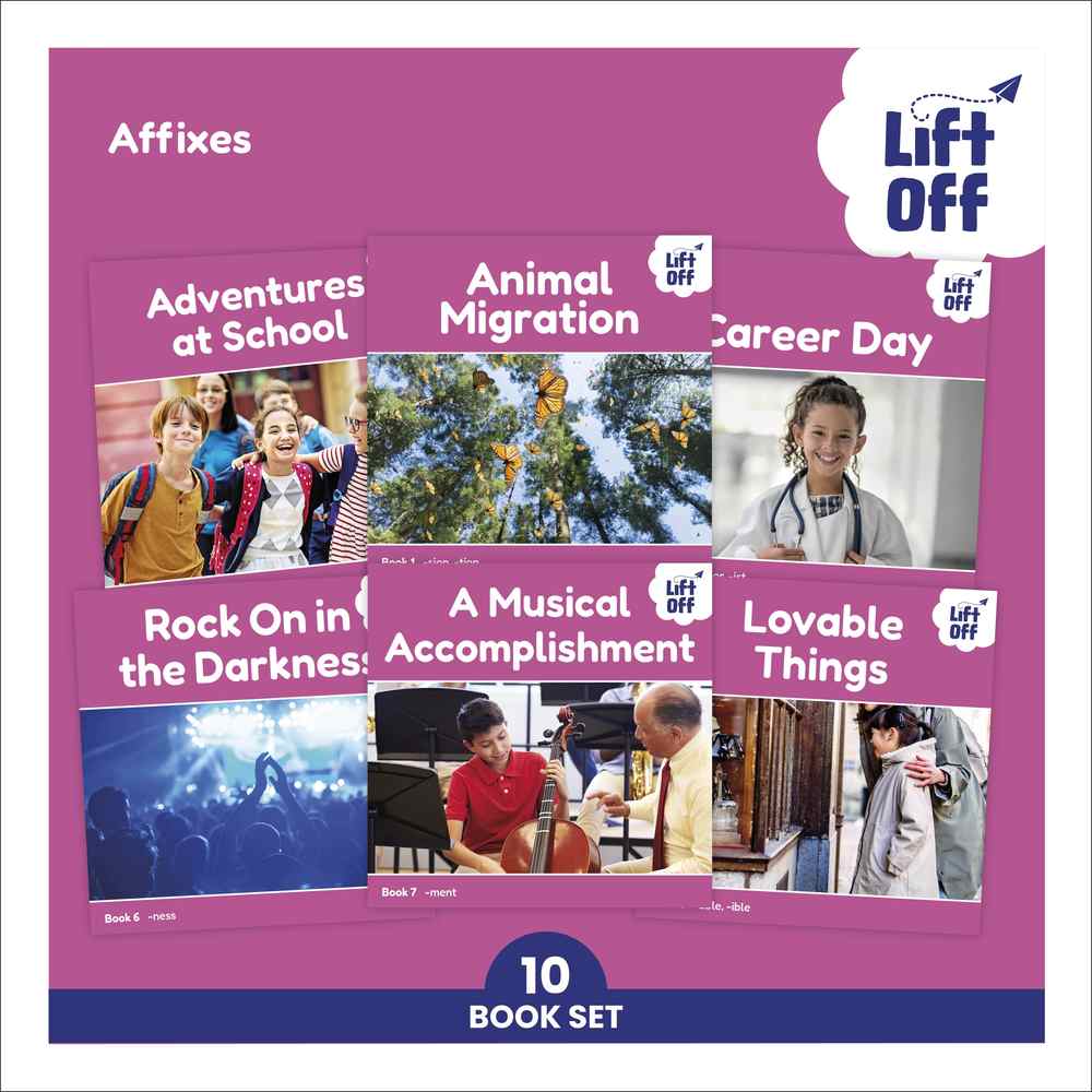 Phonic Books Lift Off Readers Affixes book cover